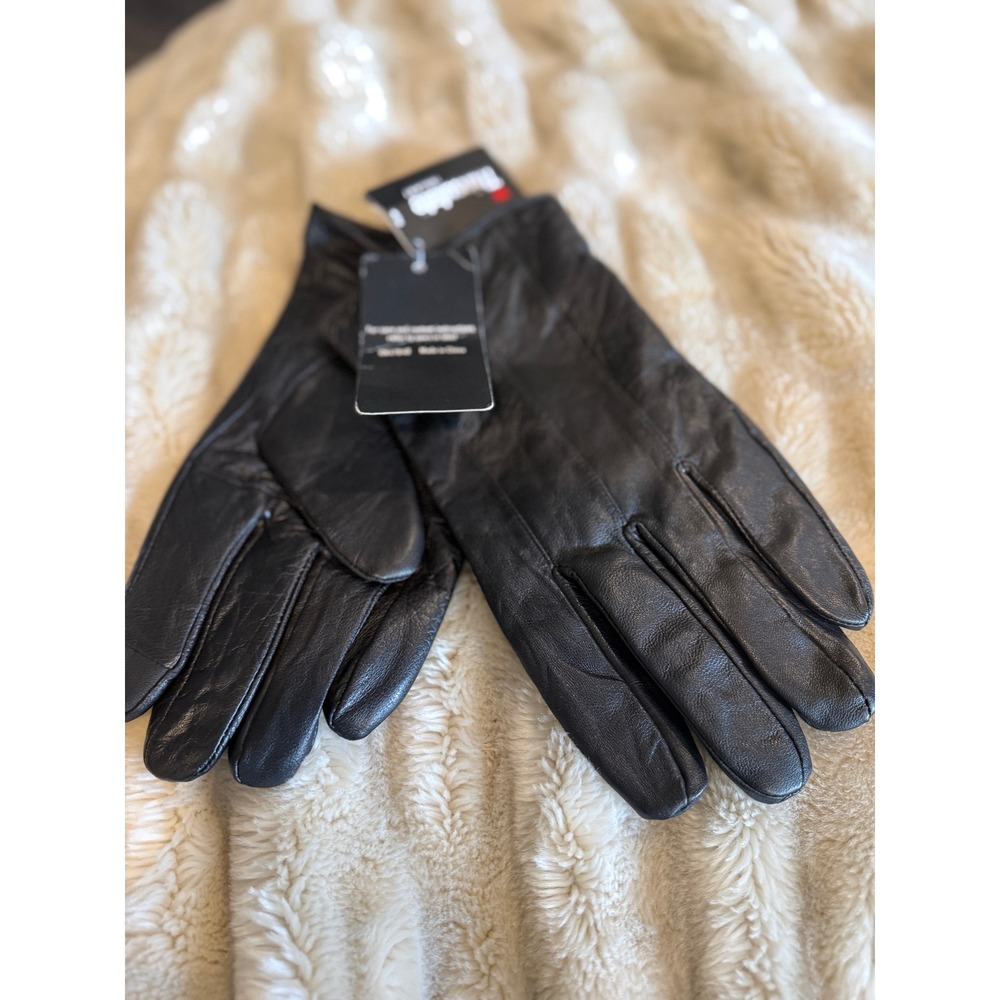 Rugged Wear Mens Black Leather Dress Gloves 3M Thinsulate Touchscreen XL